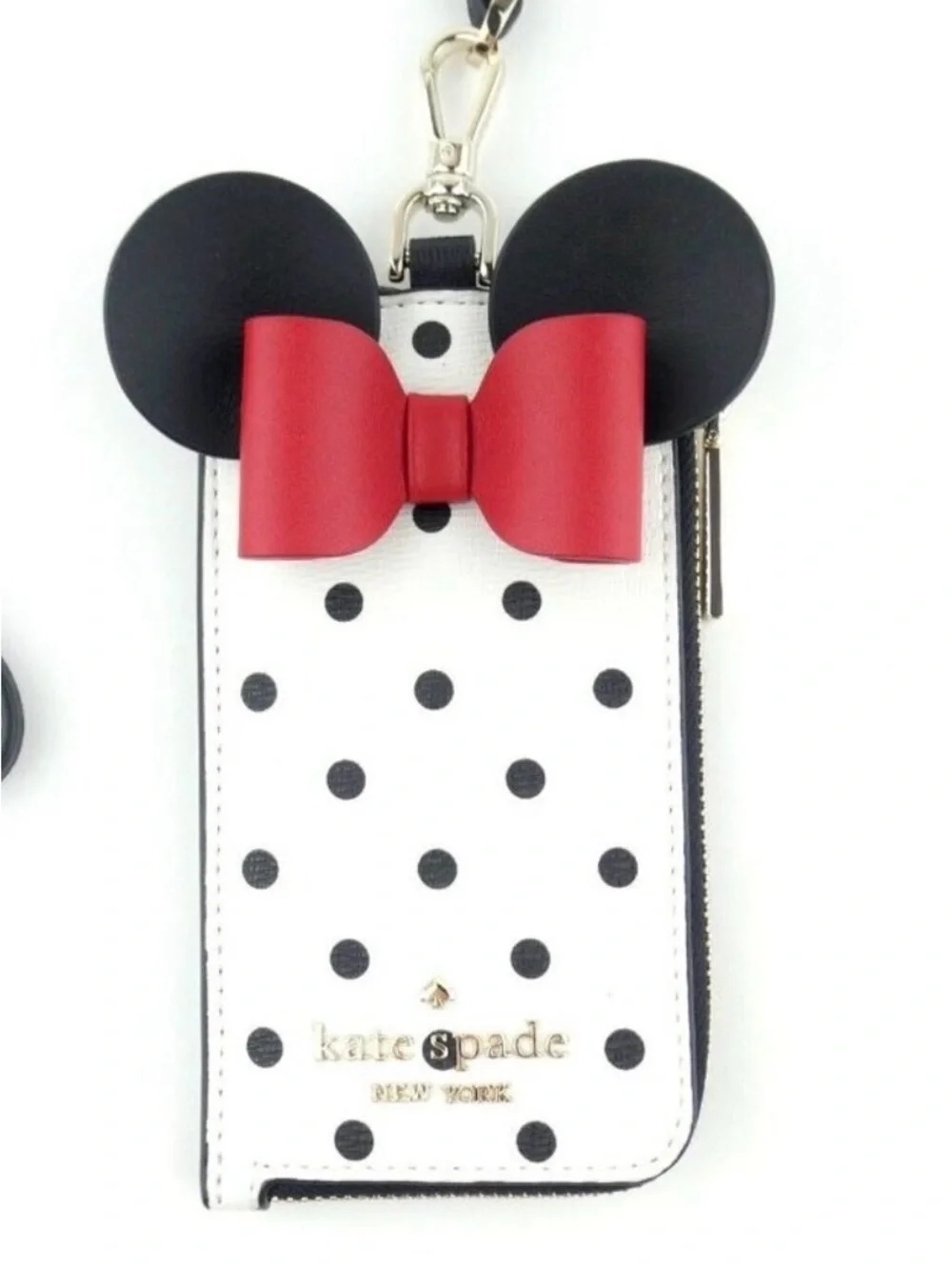 kate spade x disney minnie white multi lanyard